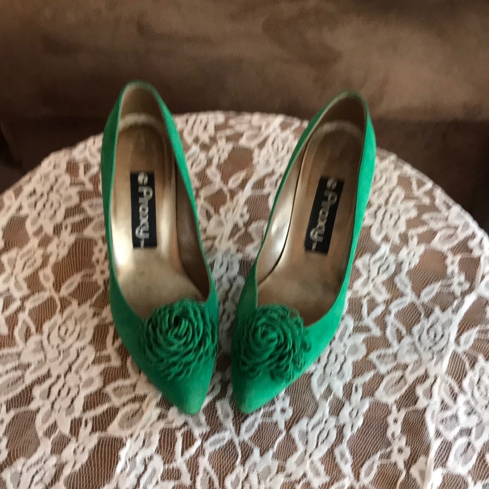 Vintage Proxy Heels, Kelly Green